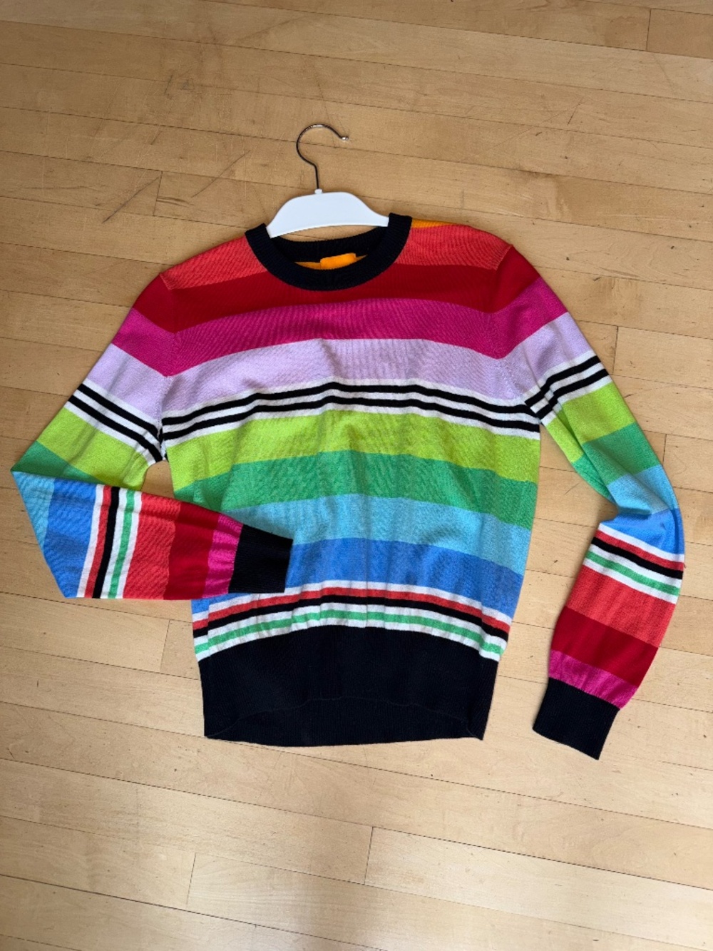 WISPR multi stripe crew neck sweater, M,  CB2646 - Picture 2 of 3